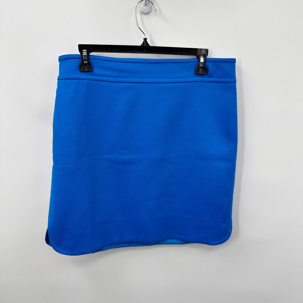ANN TAYLOR Azure Blue Short Curved Hem Skirt // 12